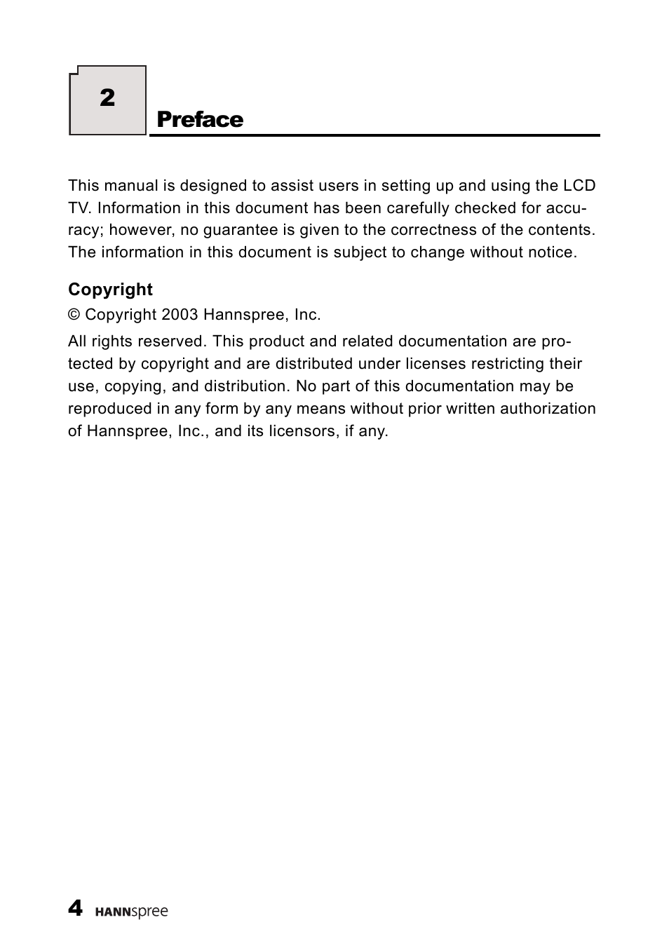 Preface | HANNspree ST40-12A1 User Manual | Page 5 / 56