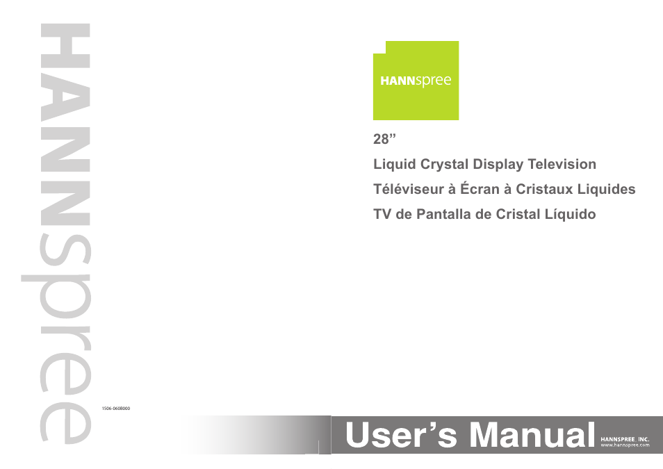 HANNspree 1506-060B000 User Manual | 51 pages