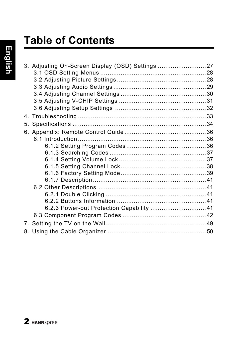 HANNspree 1506-060B000 User Manual | Page 3 / 51
