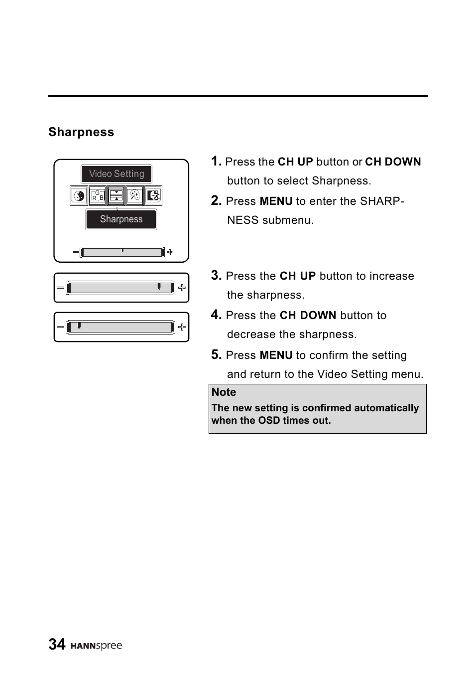 Sharpness | HANNspree 9.6" Liquid Crystal Display LT01-10A1 User Manual | Page 35 / 59