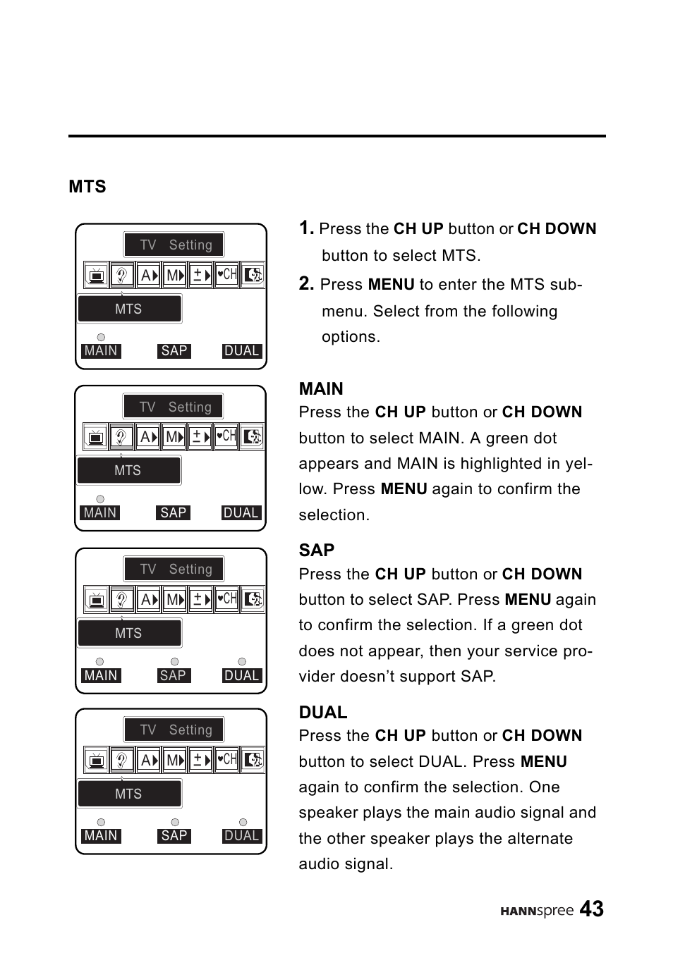 HANNspree 9.6" Liquid Crystal Display LT01-10A1 User Manual | Page 44 / 59