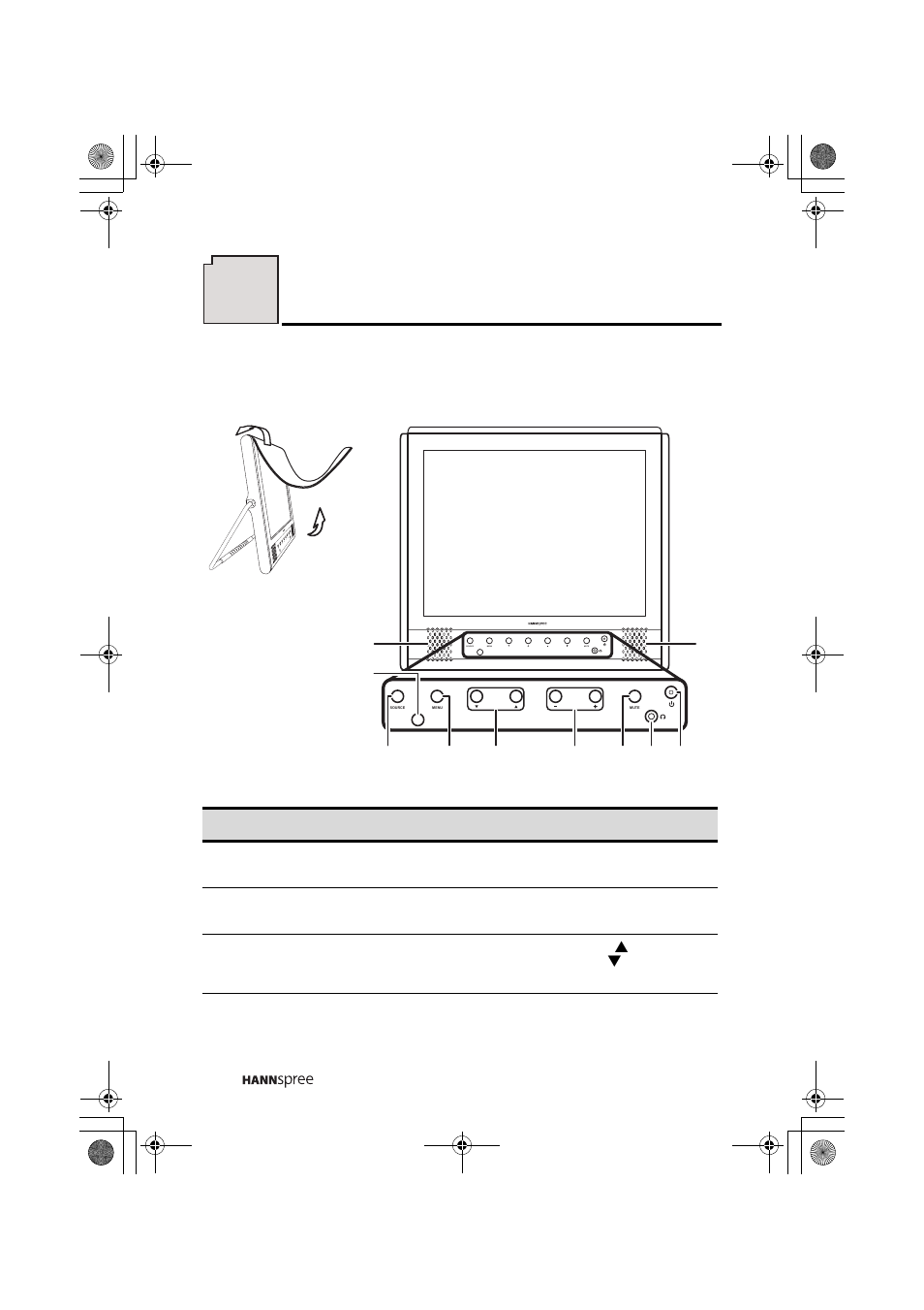 Front view, Getting to know your tv | HANNspree MAC-001082 ST31-15A1 User Manual | Page 20 / 59