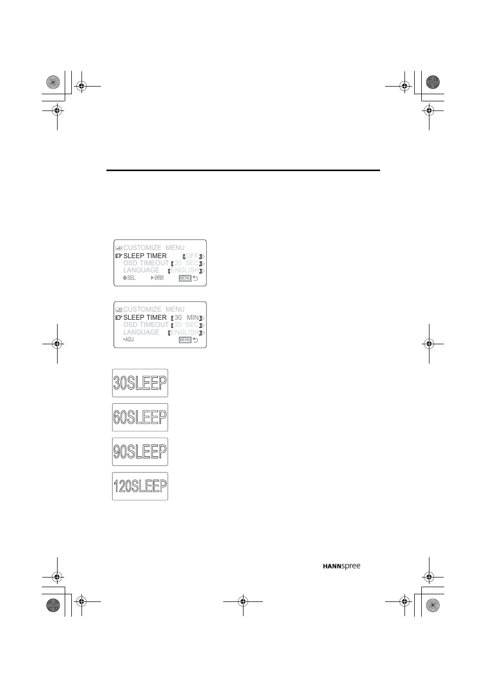 Sleep timer, 120sleep | HANNspree MAC-001082 ST31-15A1 User Manual | Page 53 / 59