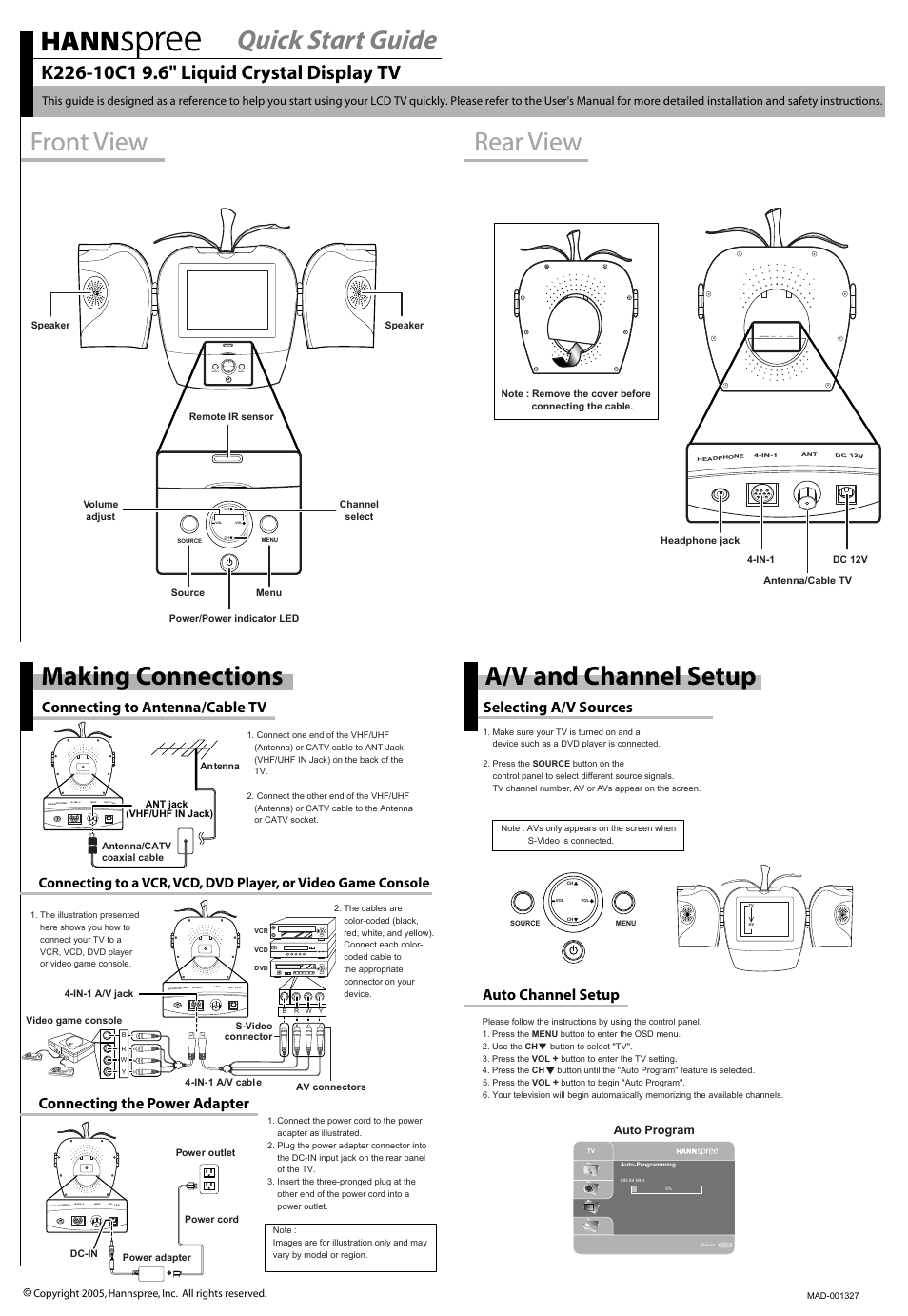 HANNspree K226-10C1 User Manual | 1 page