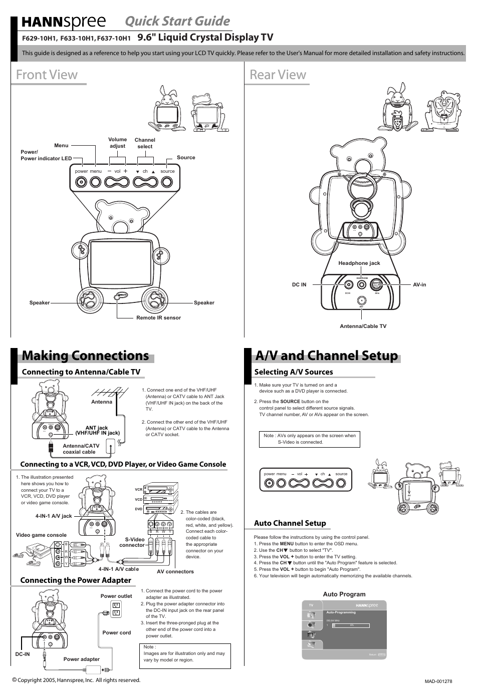 HANNspree CRYSTAL DISPLAY TV F637-10H1 User Manual | 1 page