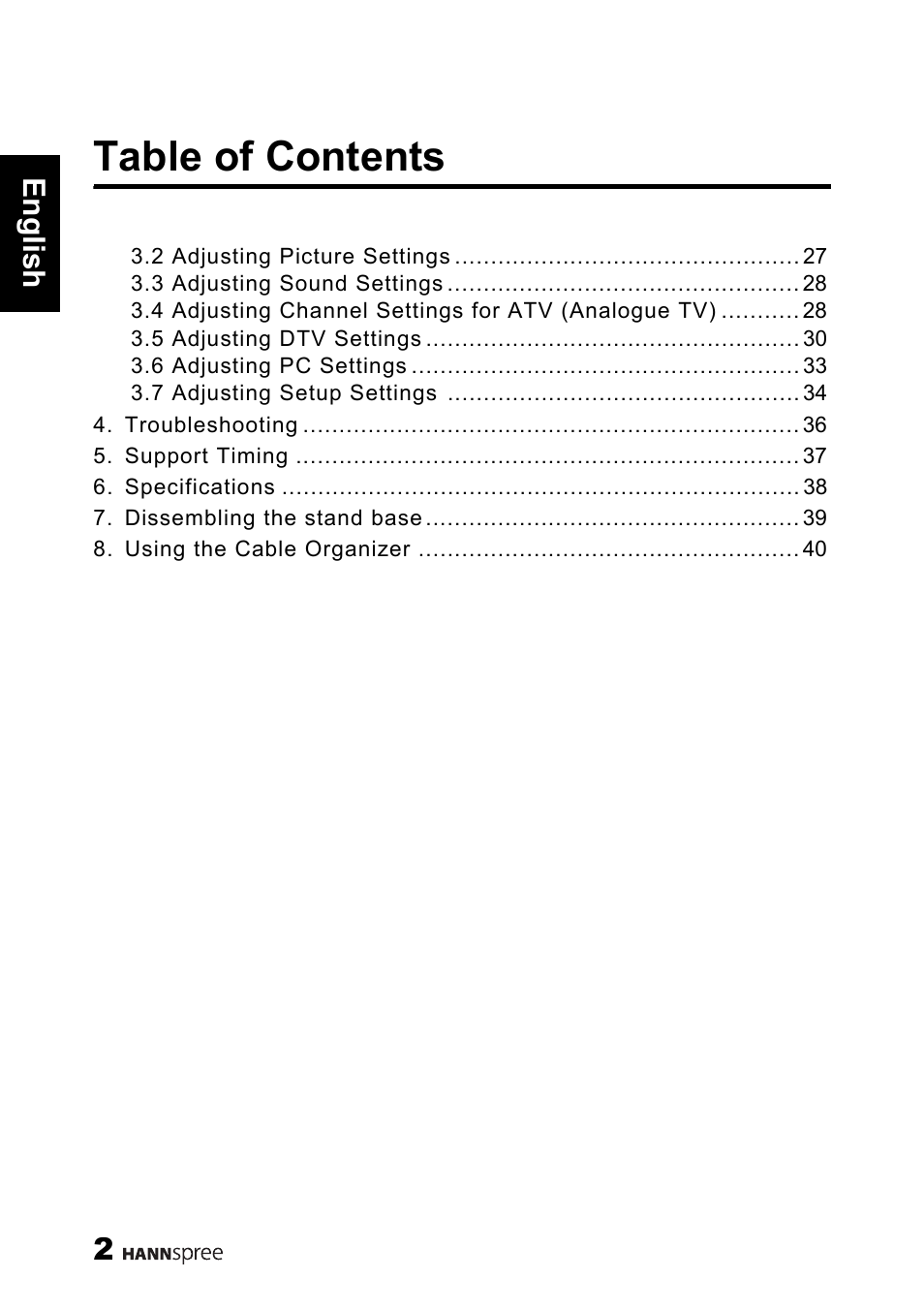 HANNspree 1506-0B86000 User Manual | Page 3 / 41