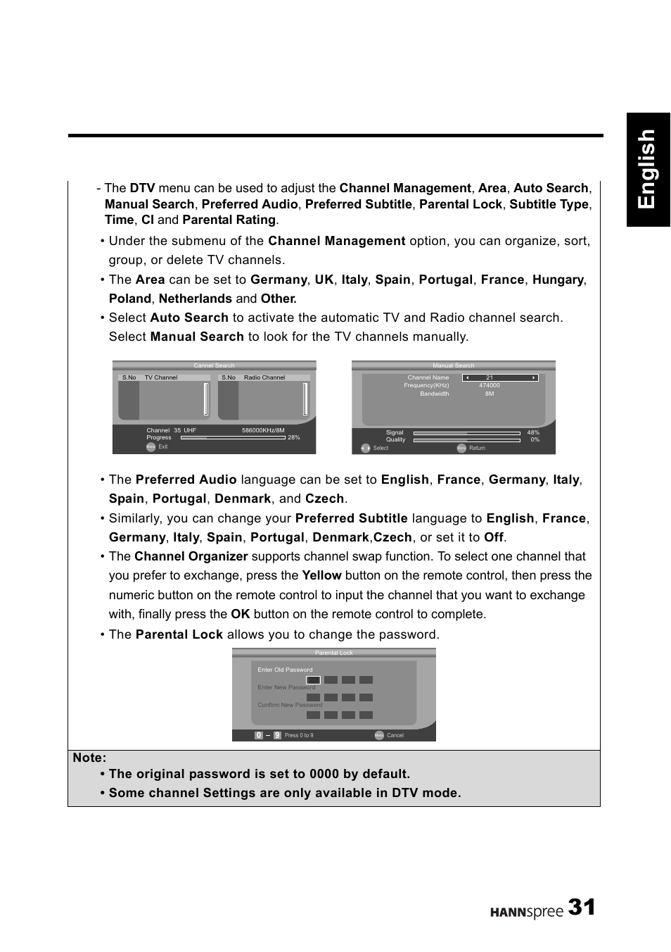 31 english | HANNspree 1506-0B86000 User Manual | Page 32 / 41