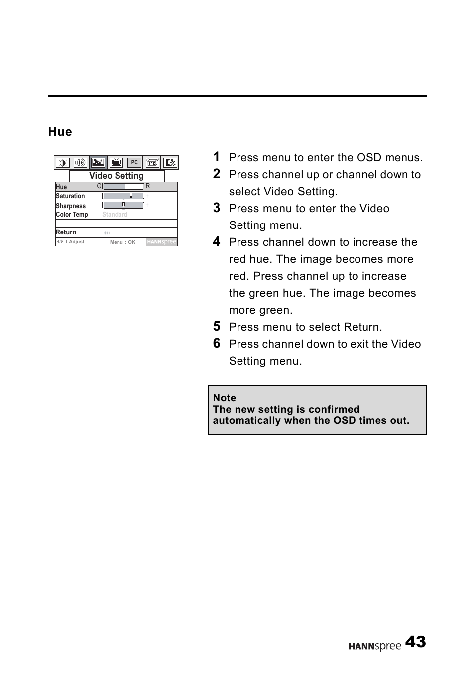 HANNspree 15" Liquid Crystal Display Television User Manual | Page 44 / 85