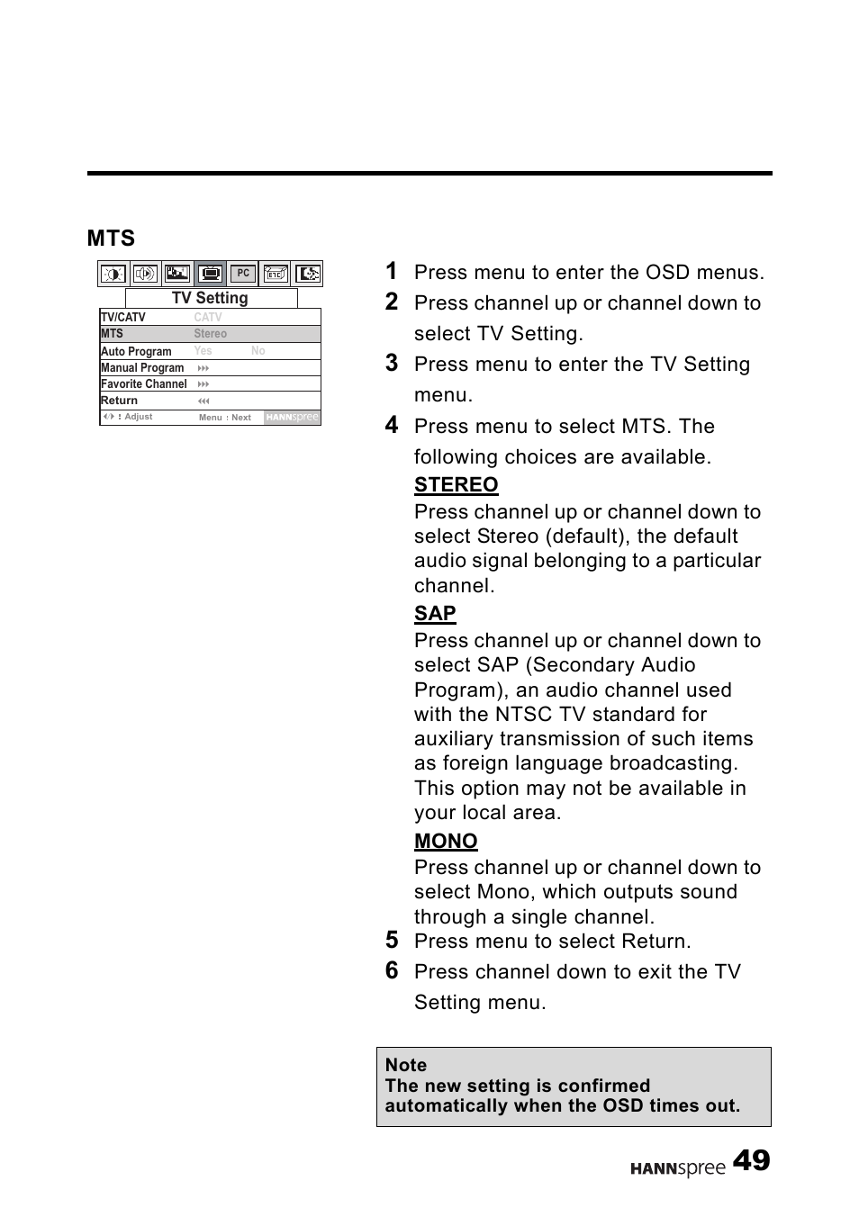 HANNspree 15" Liquid Crystal Display Television User Manual | Page 50 / 85