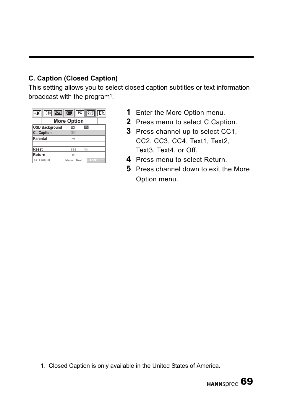 HANNspree 15" Liquid Crystal Display Television User Manual | Page 70 / 85