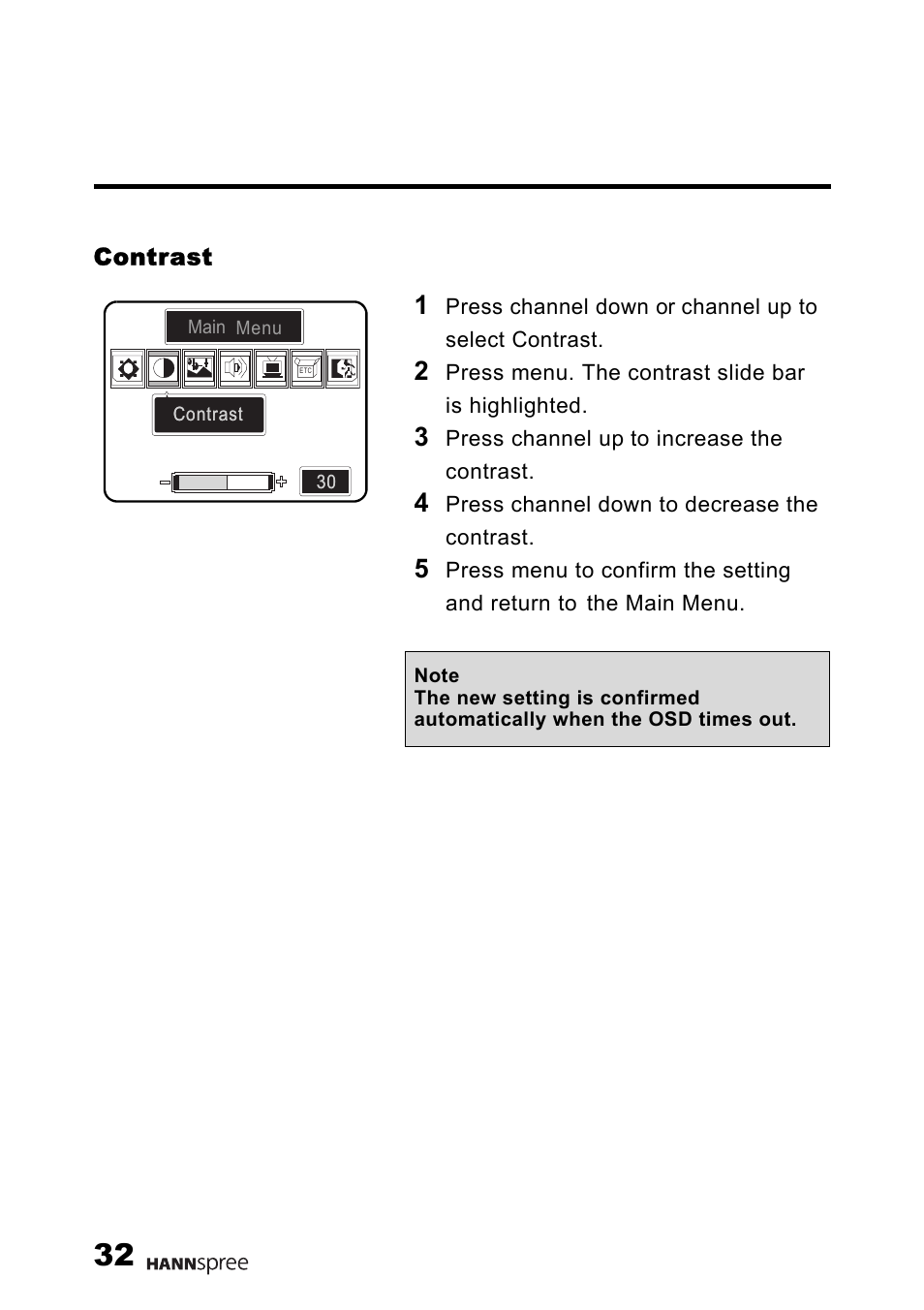 Contrast | HANNspree DT09-10U1-000 User Manual | Page 33 / 63