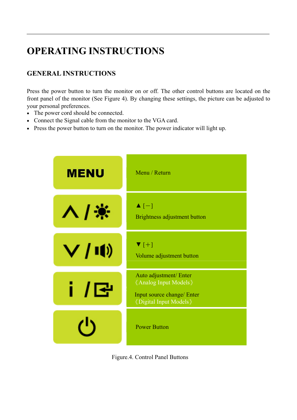 Operating instructions, General instructions | HANNspree HF235 User Manual | Page 12 / 23