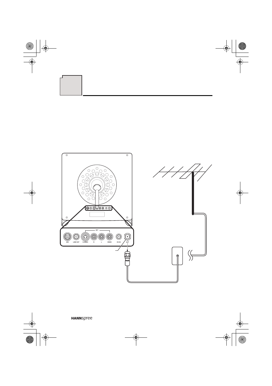 Connecting to an antenna or cable tv, Getting started | HANNspree ST43-15A1 User Manual | Page 23 / 58
