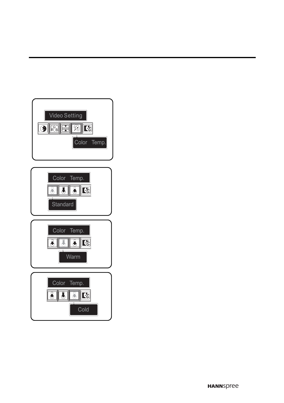 Color temperature | HANNspree DT04-12A1 User Manual | Page 36 / 59