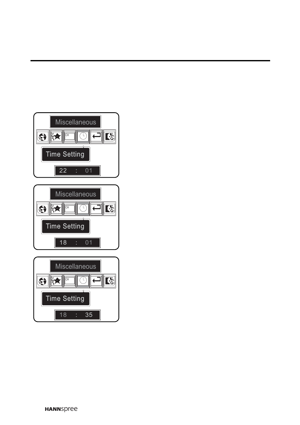 Time setting | HANNspree DT04-12A1 User Manual | Page 53 / 59