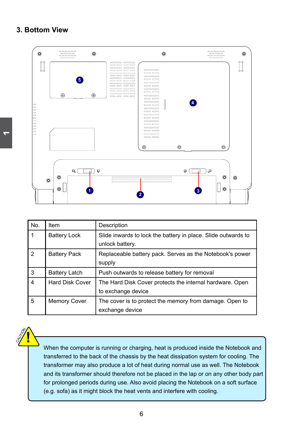 Bottom view | HANNspree HansBook SN12E2 User Manual | Page 10 / 37