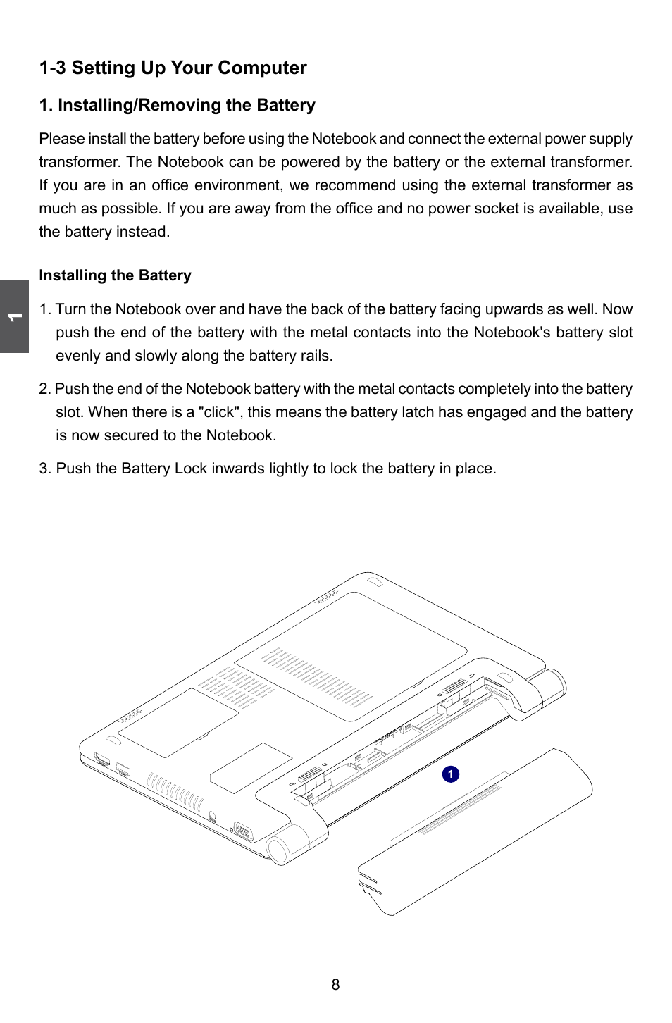 3 setting up your computer | HANNspree HansBook SN12E2 User Manual | Page 12 / 37