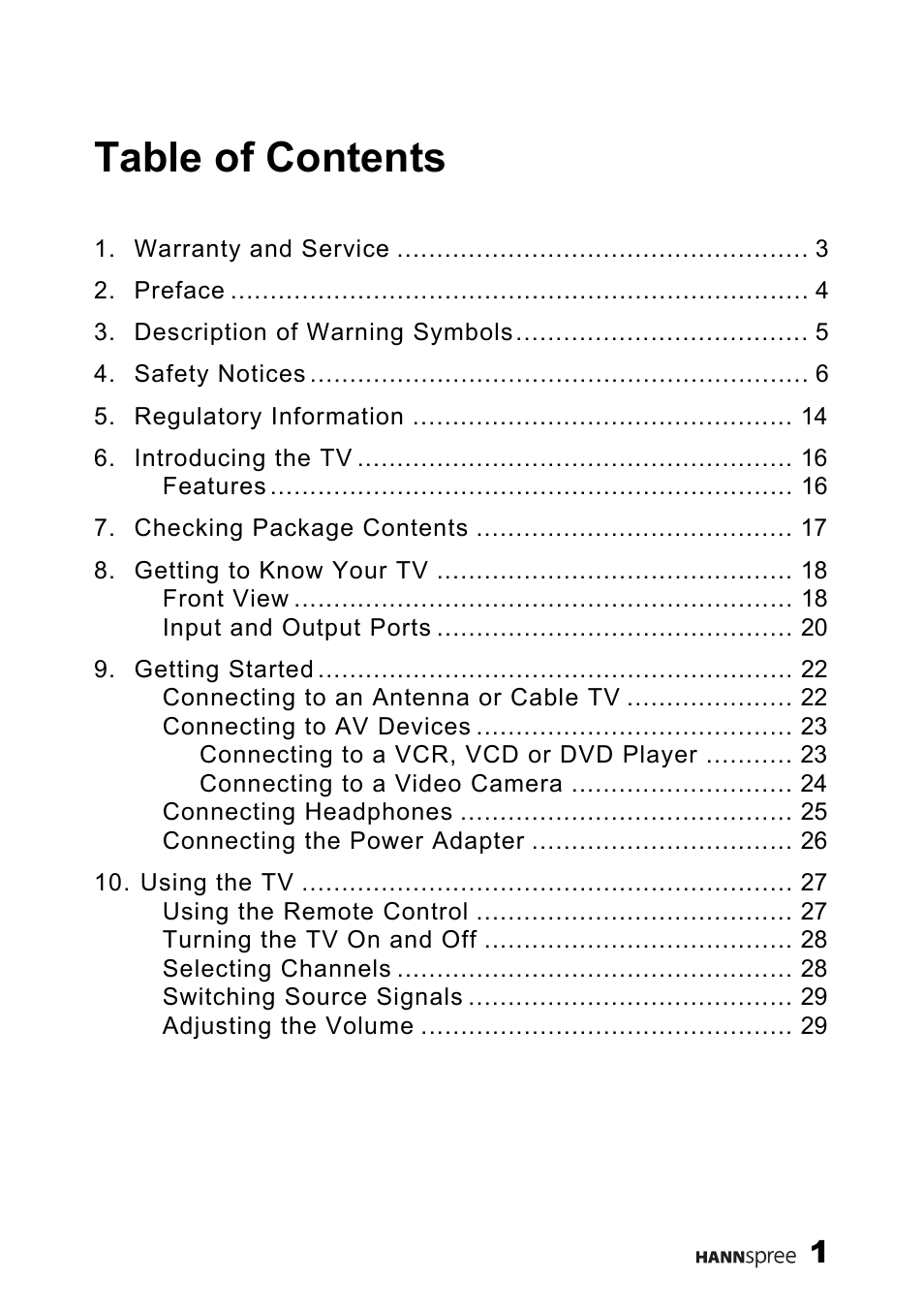 HANNspree ST25-10A1 User Manual | Page 3 / 57