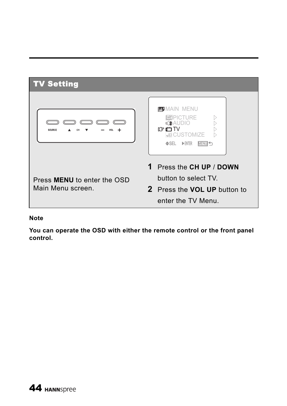 Tv setting | HANNspree ST25-10A1 User Manual | Page 46 / 57
