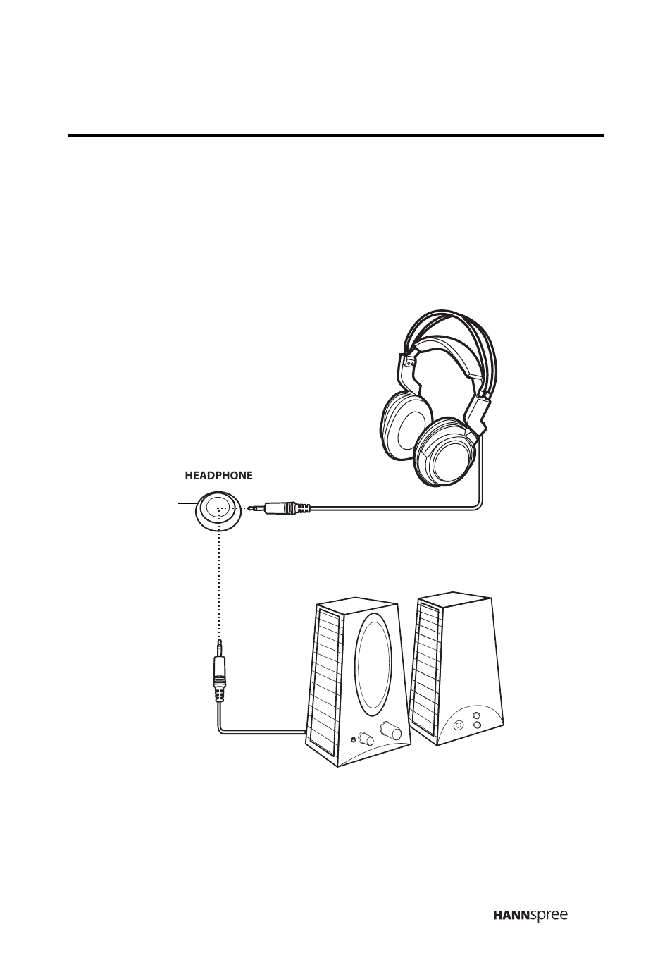 Connecting external speakers or headphones | HANNspree LIQUID CRYSTAL DISPLAY TELEVISION MAK-000022 User Manual | Page 28 / 57