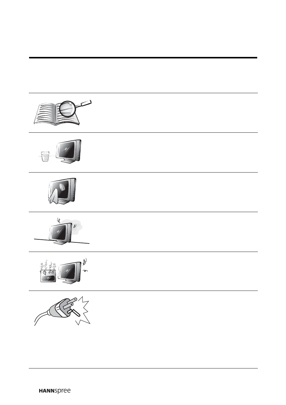 Important safety instructions | HANNspree LIQUID CRYSTAL DISPLAY TELEVISION MAK-000022 User Manual | Page 9 / 57