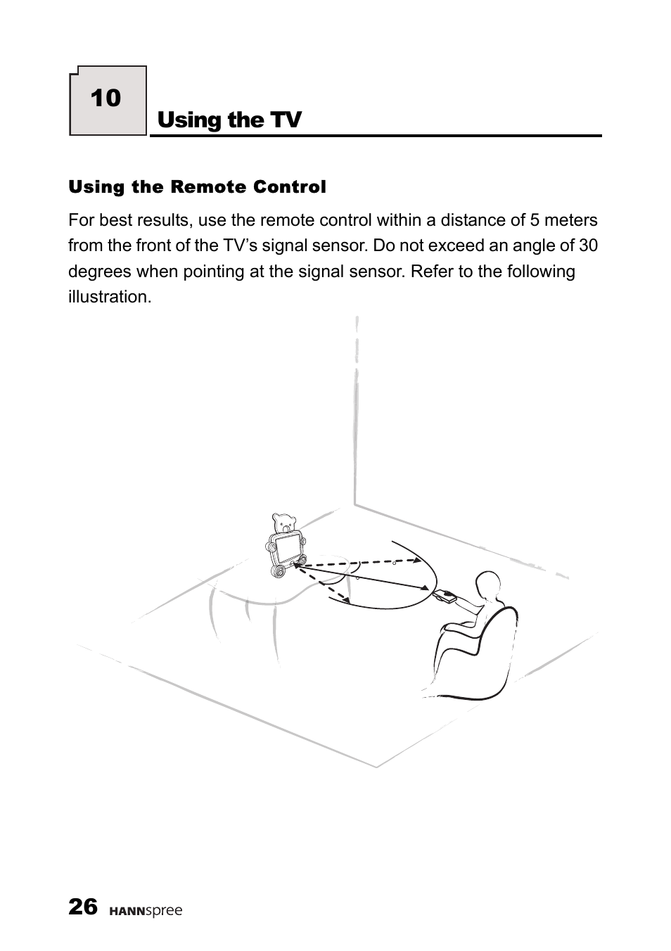 Using the remote control, Using the tv | HANNspree F637-10A User Manual | Page 27 / 60