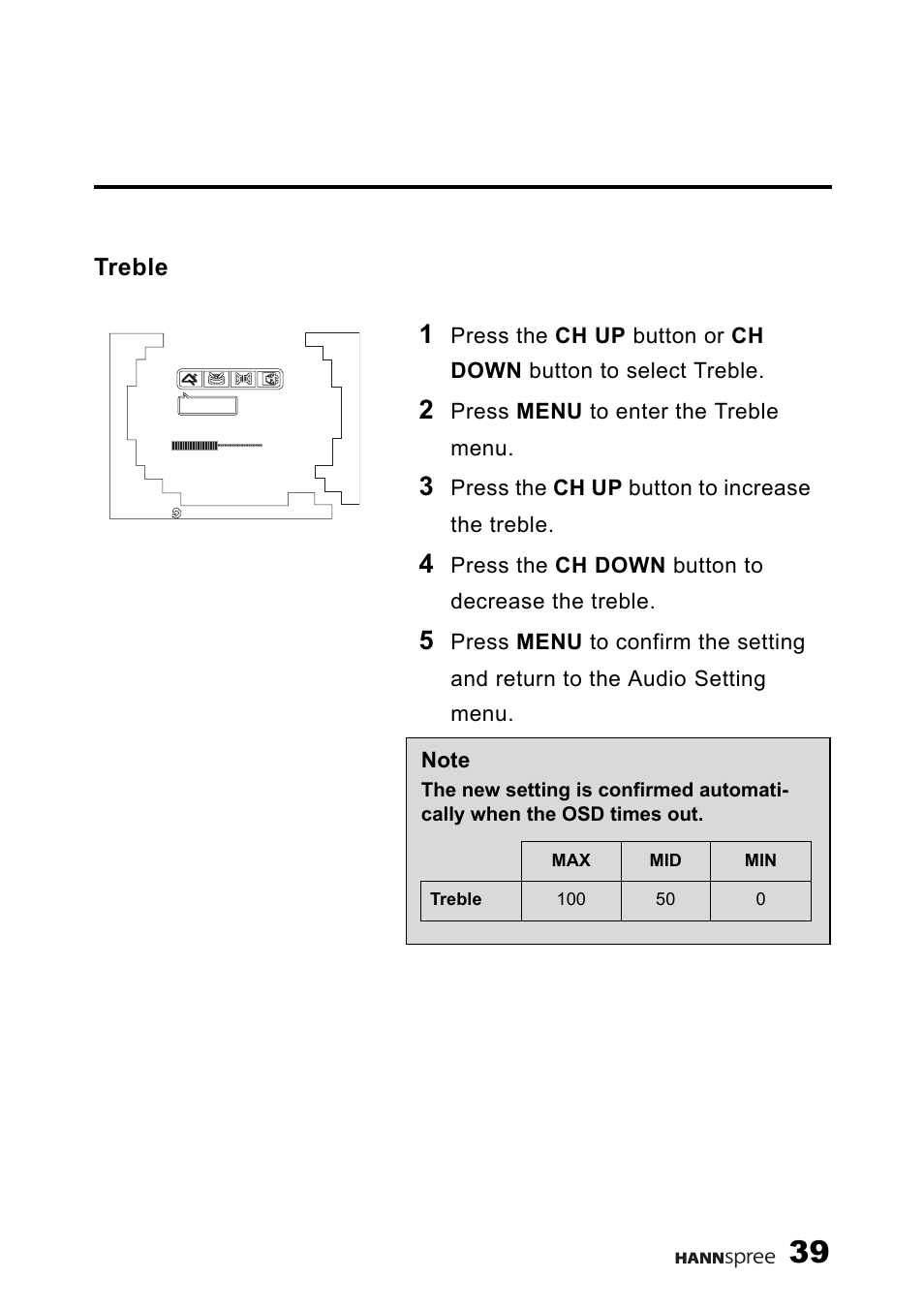 Treble | HANNspree F637-10A User Manual | Page 40 / 60