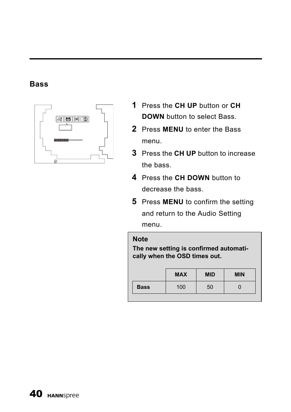 Bass | HANNspree F637-10A User Manual | Page 41 / 60