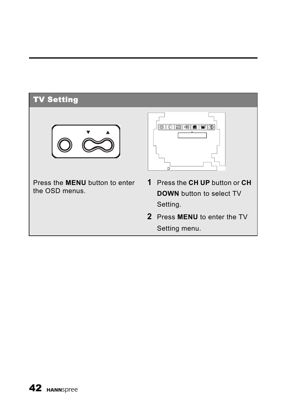 Tv setting | HANNspree F637-10A User Manual | Page 43 / 60