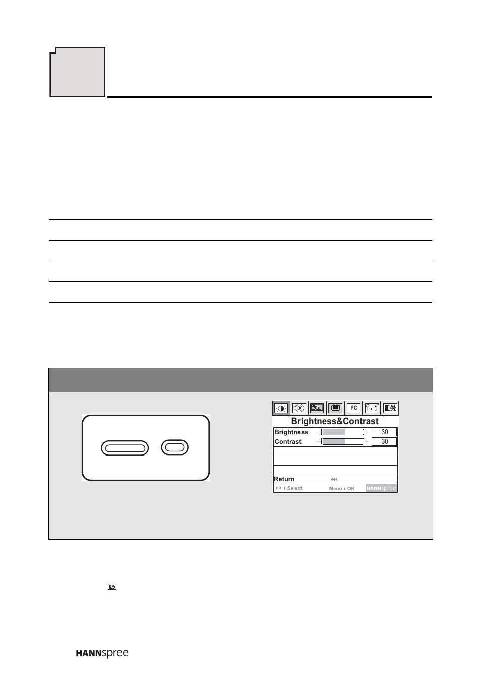 Adjusting on-screen display (osd) settings, Button descriptions control panel, Osd setting menu | HANNspree LT0B-15A1 User Manual | Page 31 / 72
