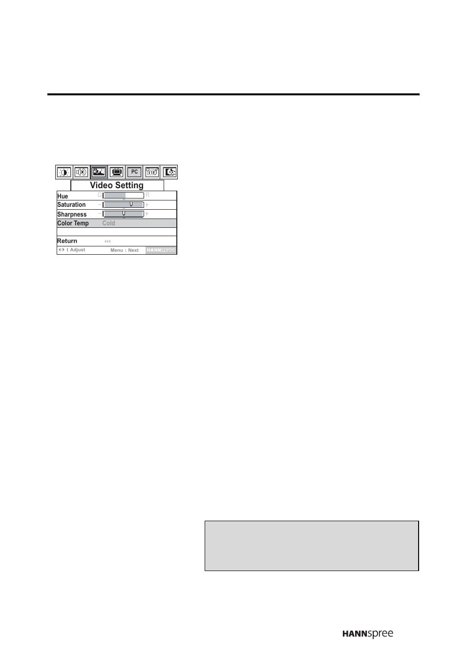 Color temperature | HANNspree LT0B-15A1 User Manual | Page 44 / 72