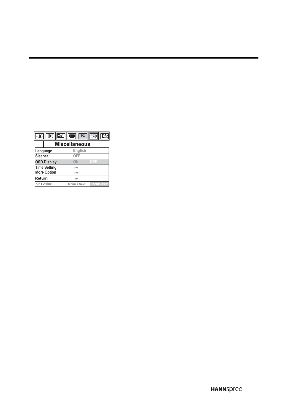 Osd display | HANNspree LT0B-15A1 User Manual | Page 62 / 72