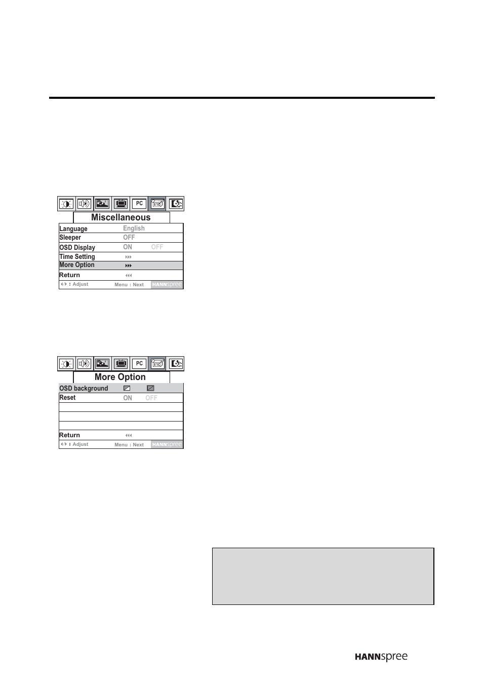 Osd background | HANNspree LT0B-15A1 User Manual | Page 64 / 72