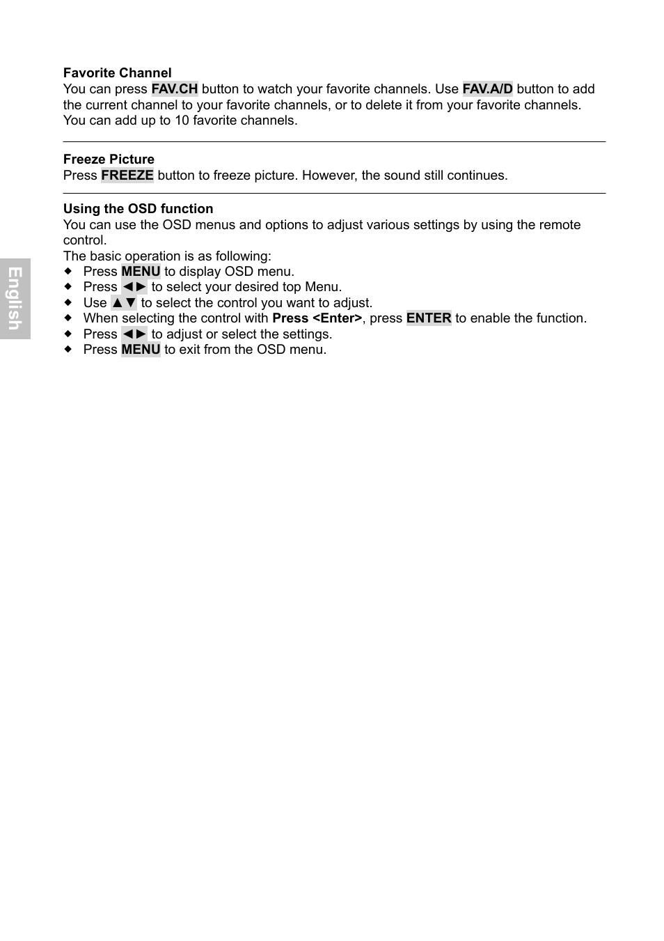 En g lis h | HANNspree XV Series 32 User Manual | Page 17 / 91