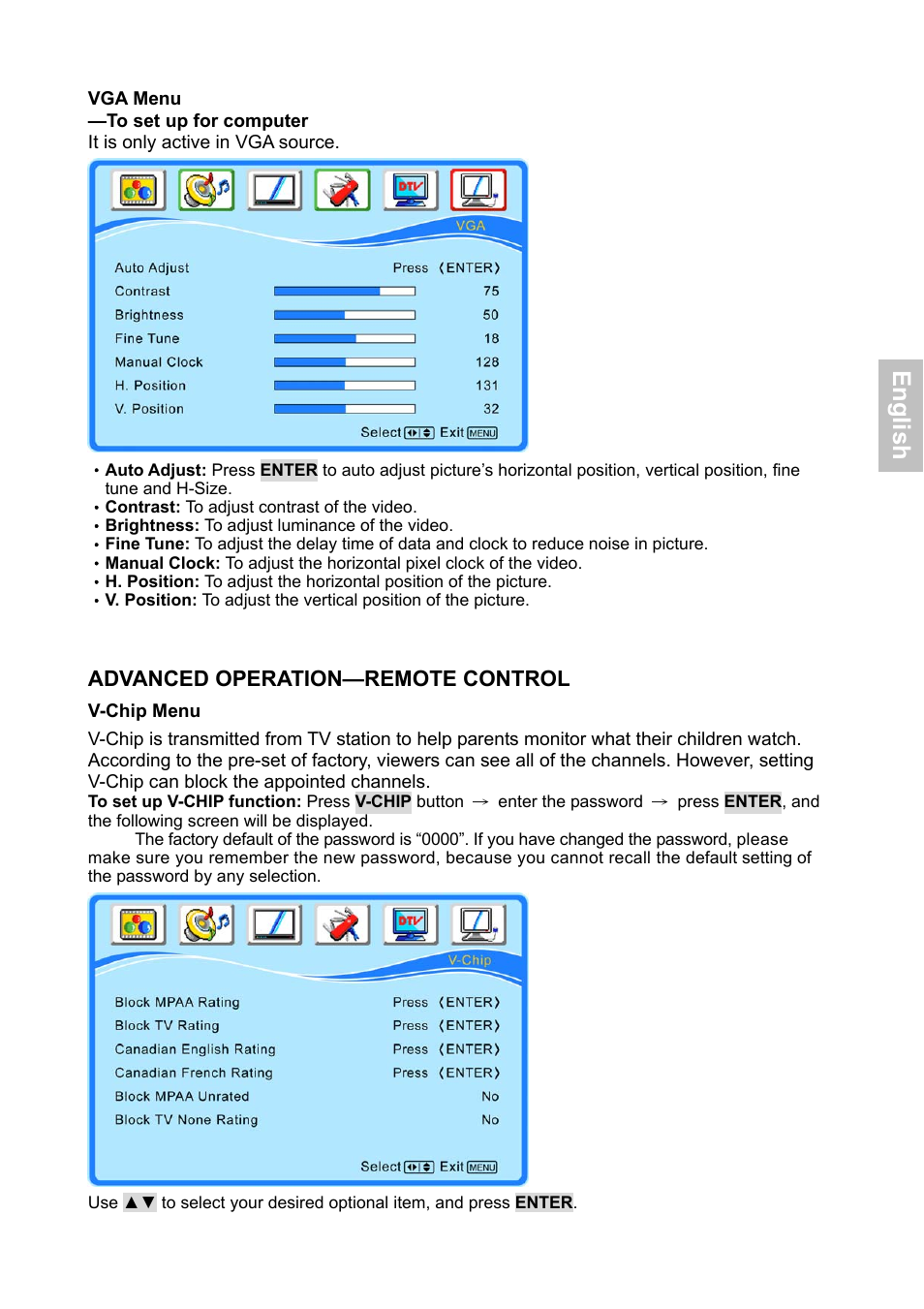 En g lis h | HANNspree XV Series 32 User Manual | Page 24 / 91