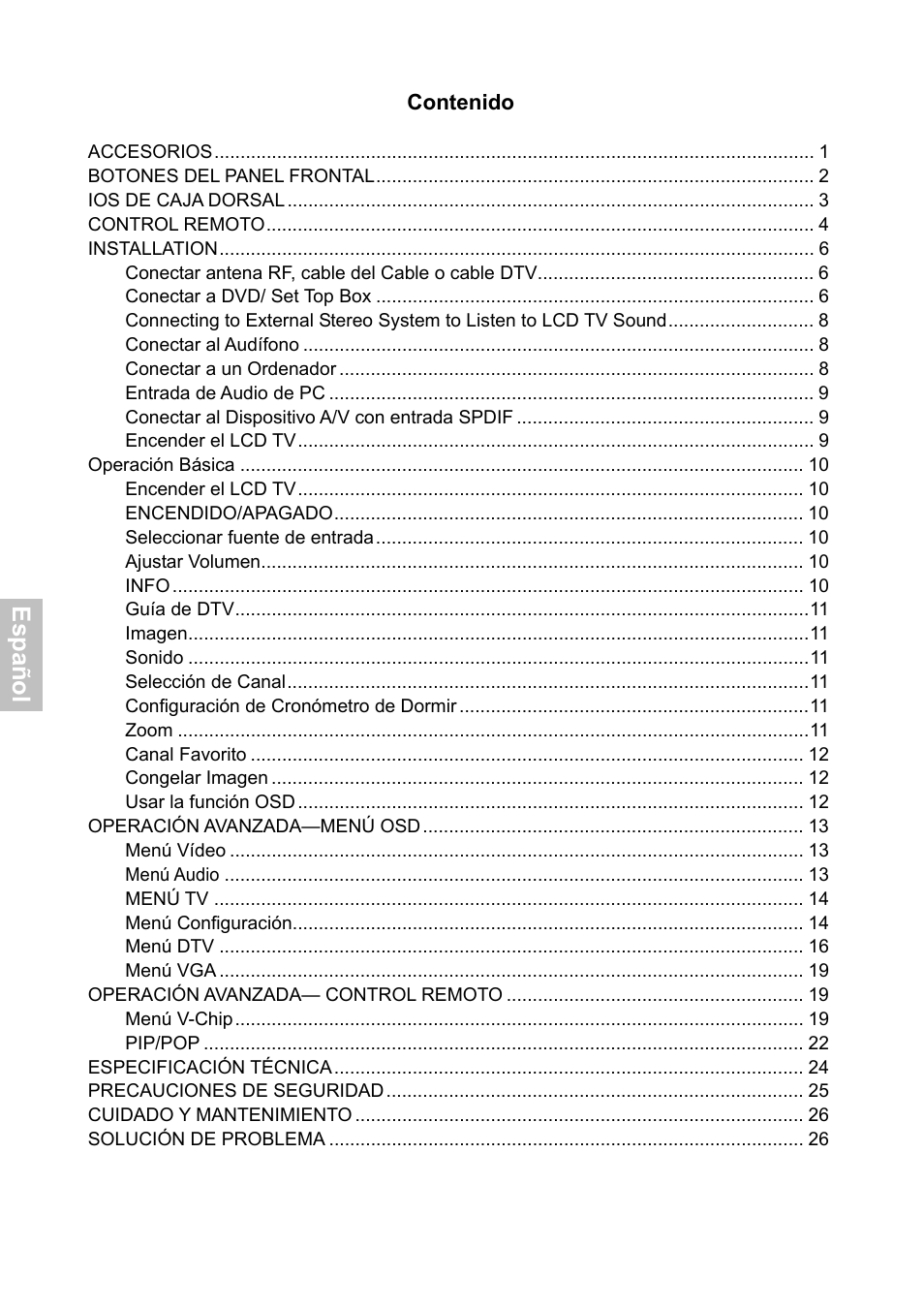 Esp añ o l | HANNspree XV Series 32 User Manual | Page 35 / 91