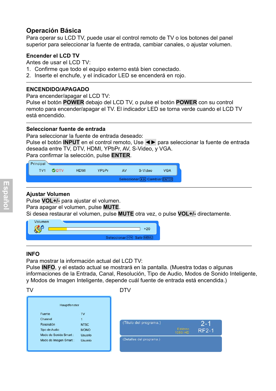 Esp añ o l | HANNspree XV Series 32 User Manual | Page 45 / 91