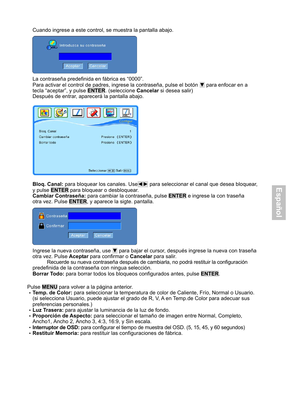 Esp añ o l | HANNspree XV Series 32 User Manual | Page 50 / 91