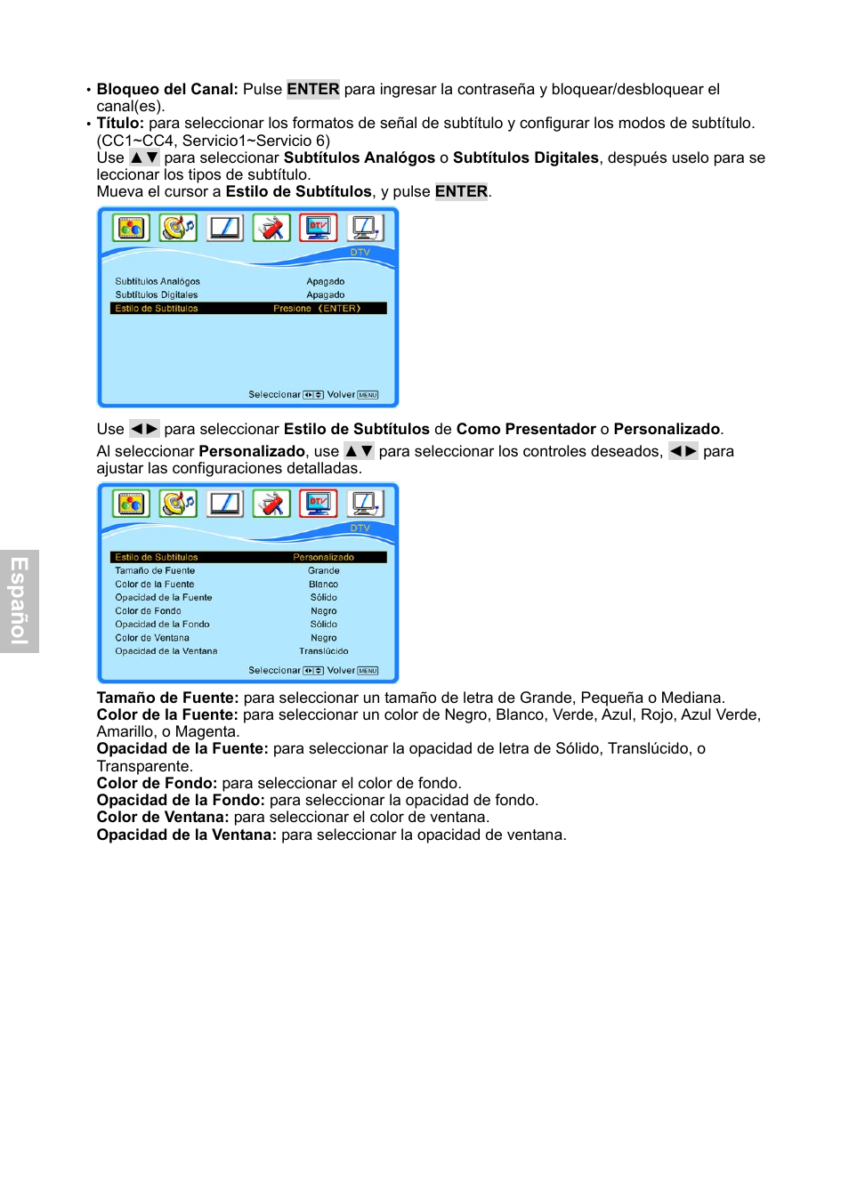 Esp añ o l | HANNspree XV Series 32 User Manual | Page 53 / 91