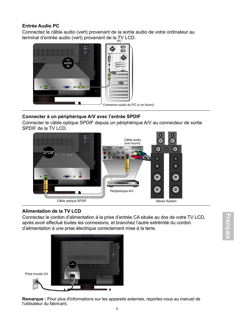 Fra n ça is | HANNspree XV Series 32 User Manual | Page 74 / 91