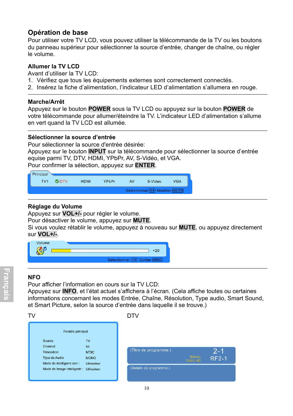 Fra n ça is | HANNspree XV Series 32 User Manual | Page 75 / 91