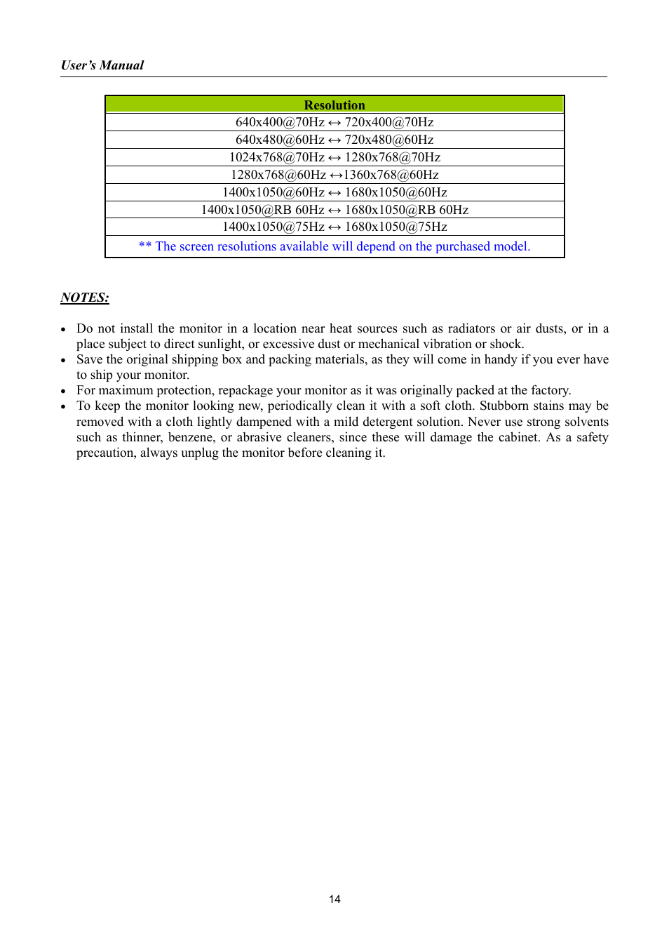 HANNspree HF257 User Manual | Page 14 / 23