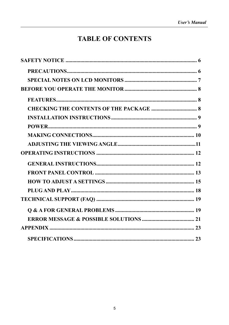 HANNspree HF257 User Manual | Page 5 / 23