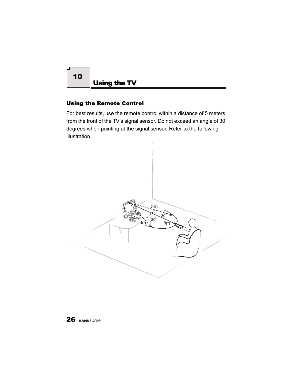 Using the remote control, Using the tv | HANNspree K215-10A1 User Manual | Page 27 / 60