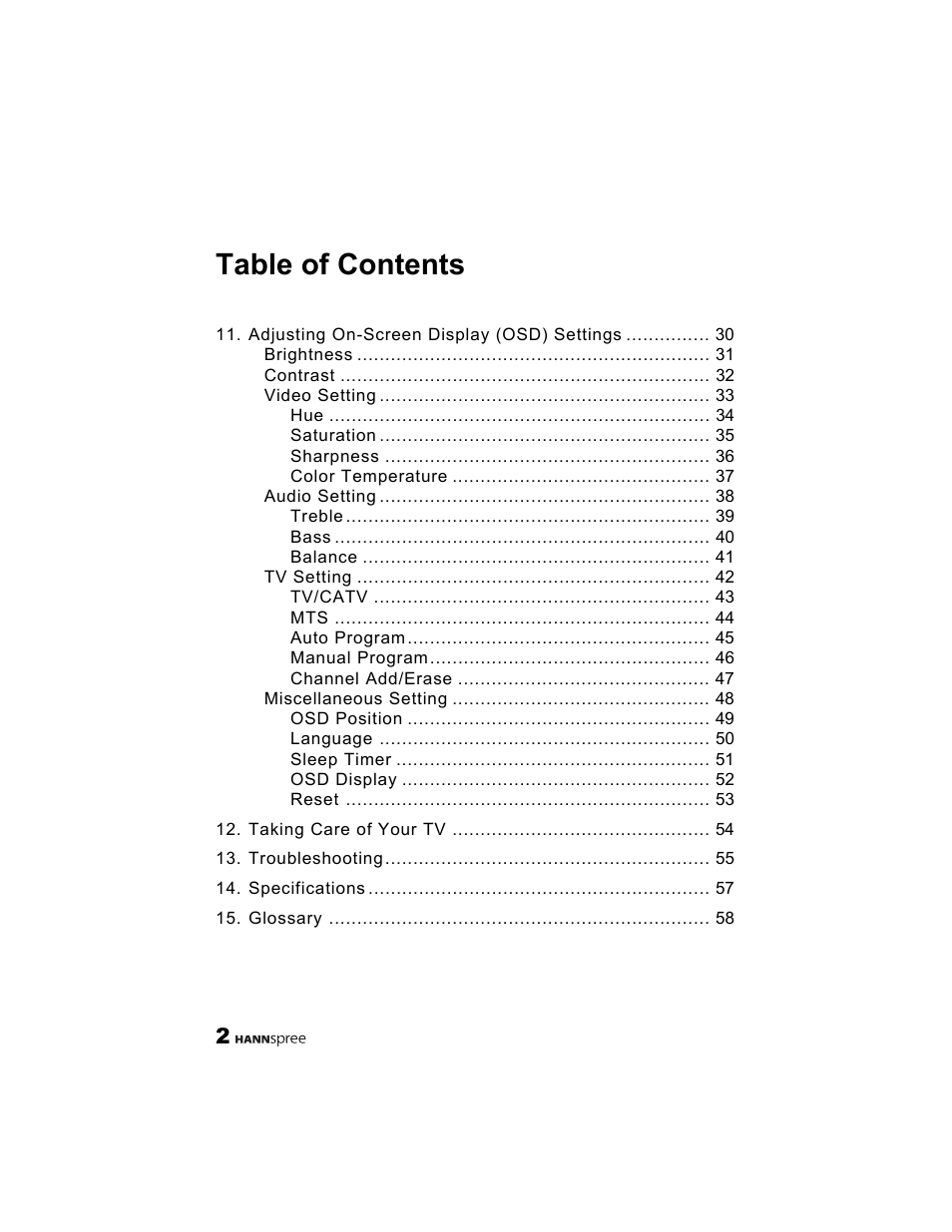 HANNspree K215-10A1 User Manual | Page 3 / 60