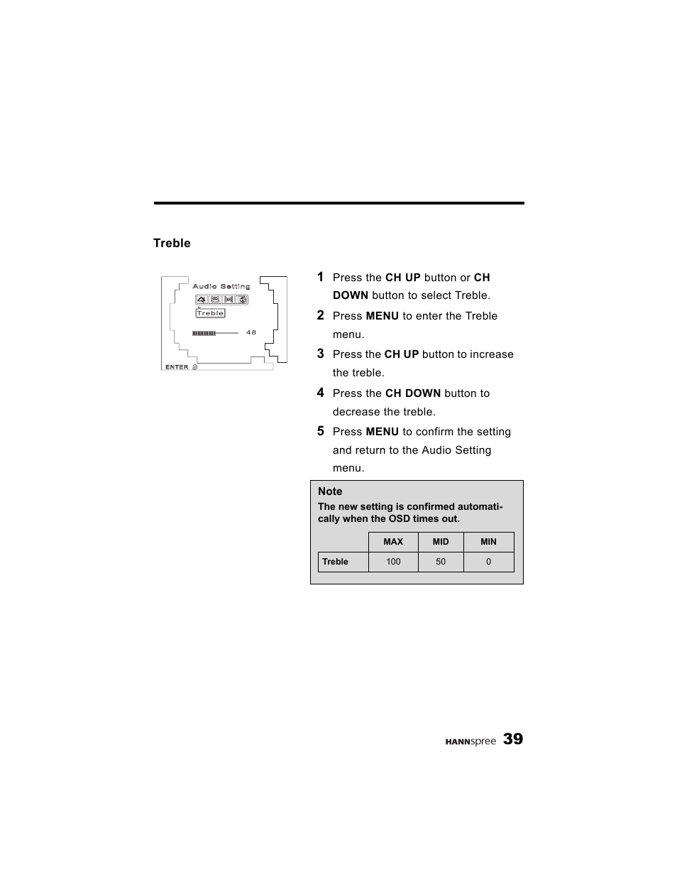 Treble | HANNspree K215-10A1 User Manual | Page 40 / 60