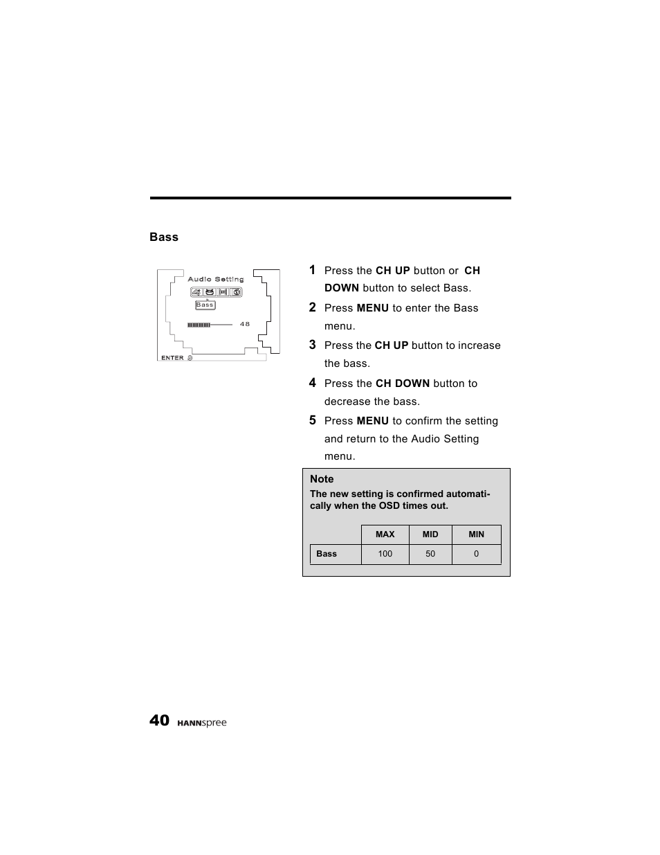 Bass | HANNspree K215-10A1 User Manual | Page 41 / 60