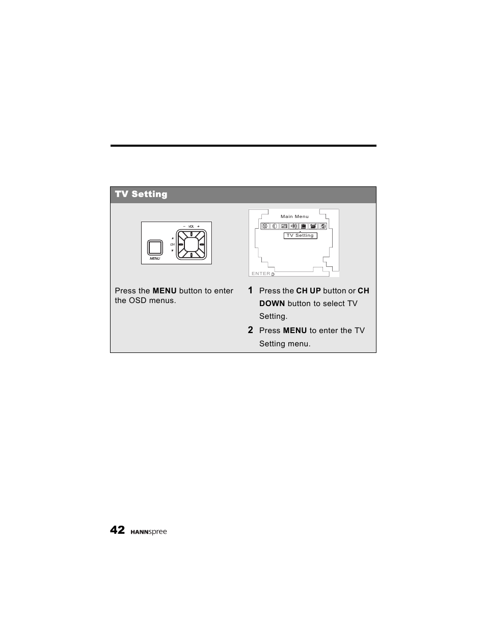 Tv setting | HANNspree K215-10A1 User Manual | Page 43 / 60