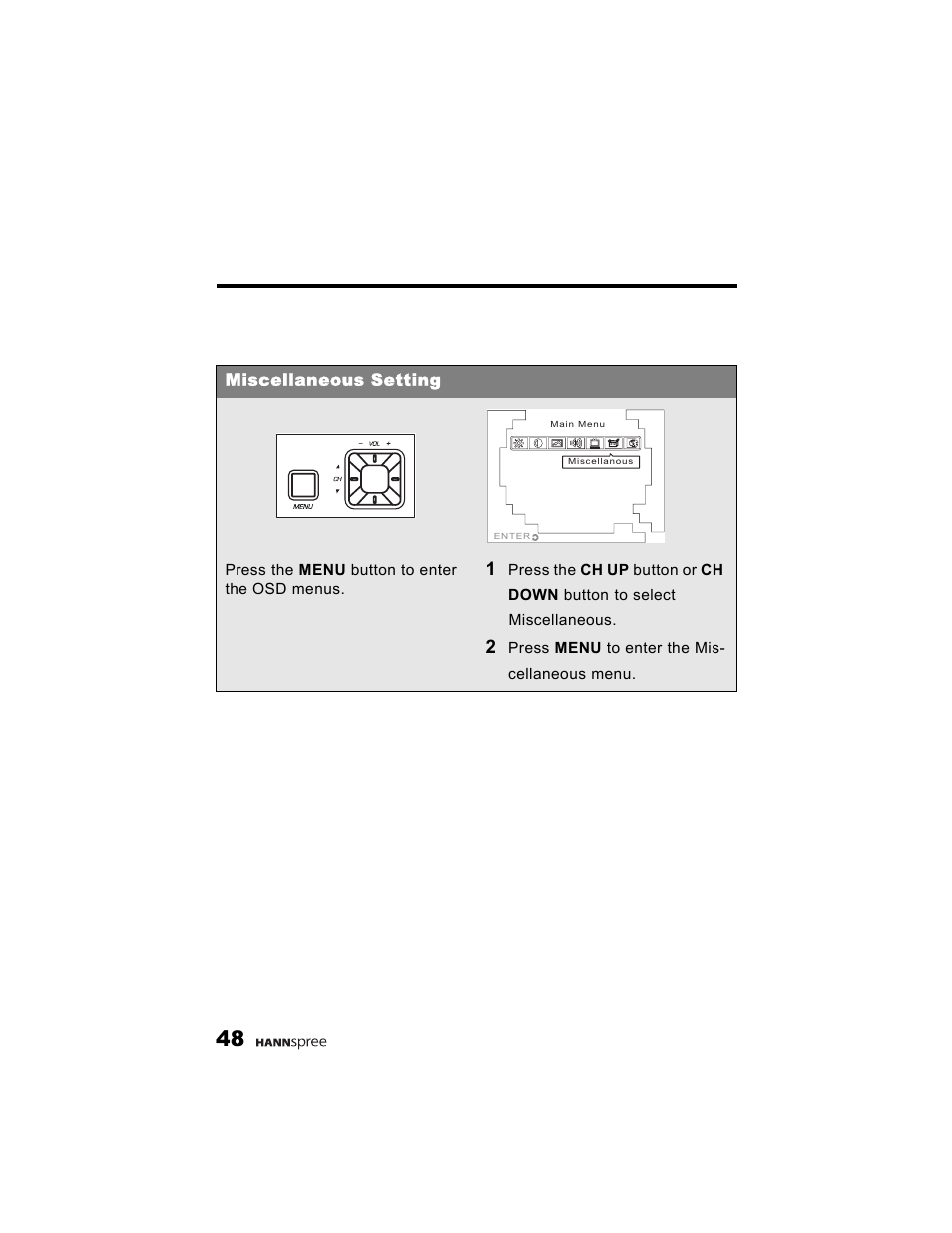 Miscellaneous setting | HANNspree K215-10A1 User Manual | Page 49 / 60