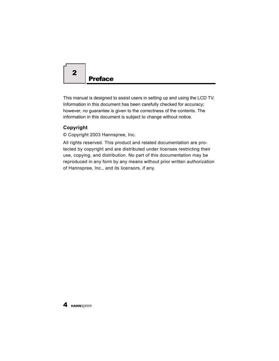 Preface | HANNspree K215-10A1 User Manual | Page 5 / 60